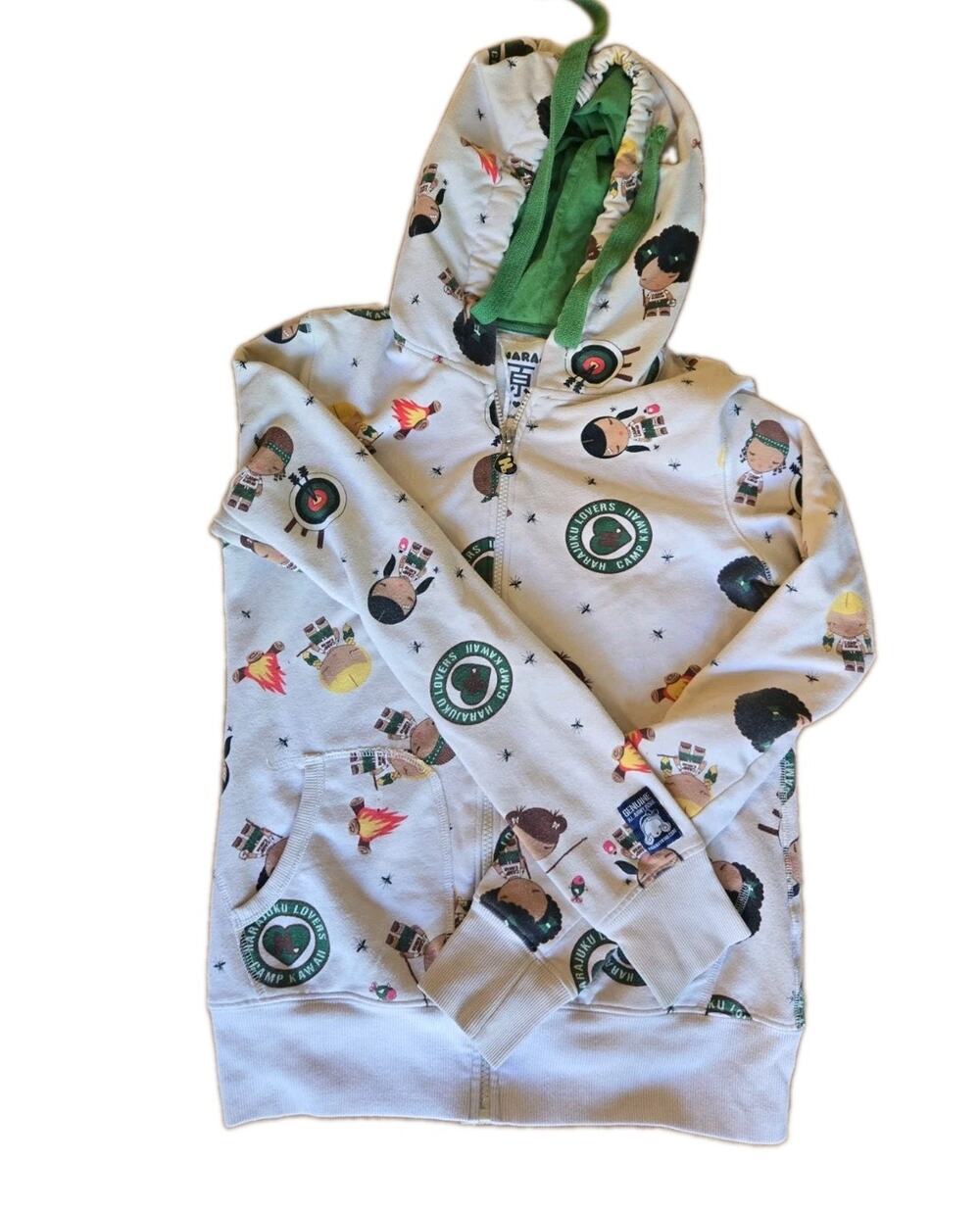 Vintage Harajuku Lovers Gwen Stefani Camp Kawaii Zip Up Hoodie Sz Medium